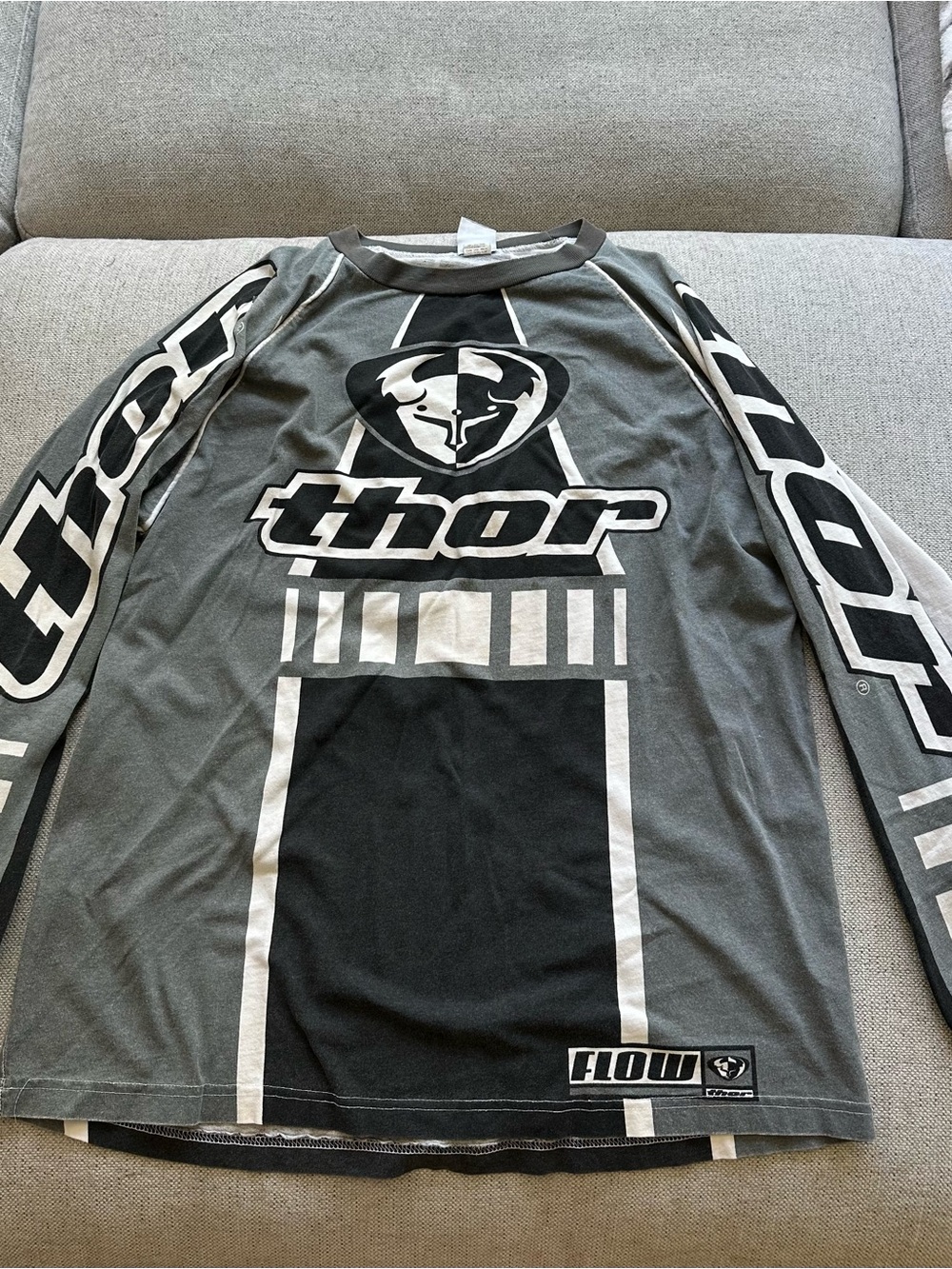 Thor Flow 1990’s Motocross Long Sleeve Racing Shirt Men’s XL